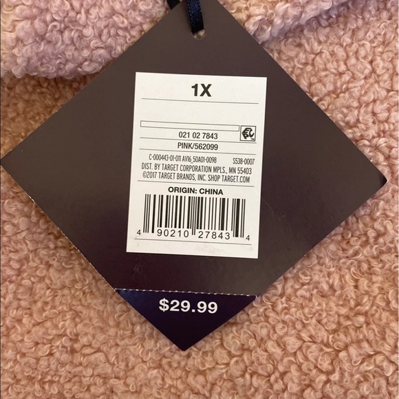 Ava & Viv Mock Turtleneck Sherpa Pullover 1X - Picture 5 of 5